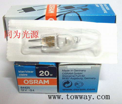 供应OSRAM 64425 12V 20W G4 显微镜灯泡